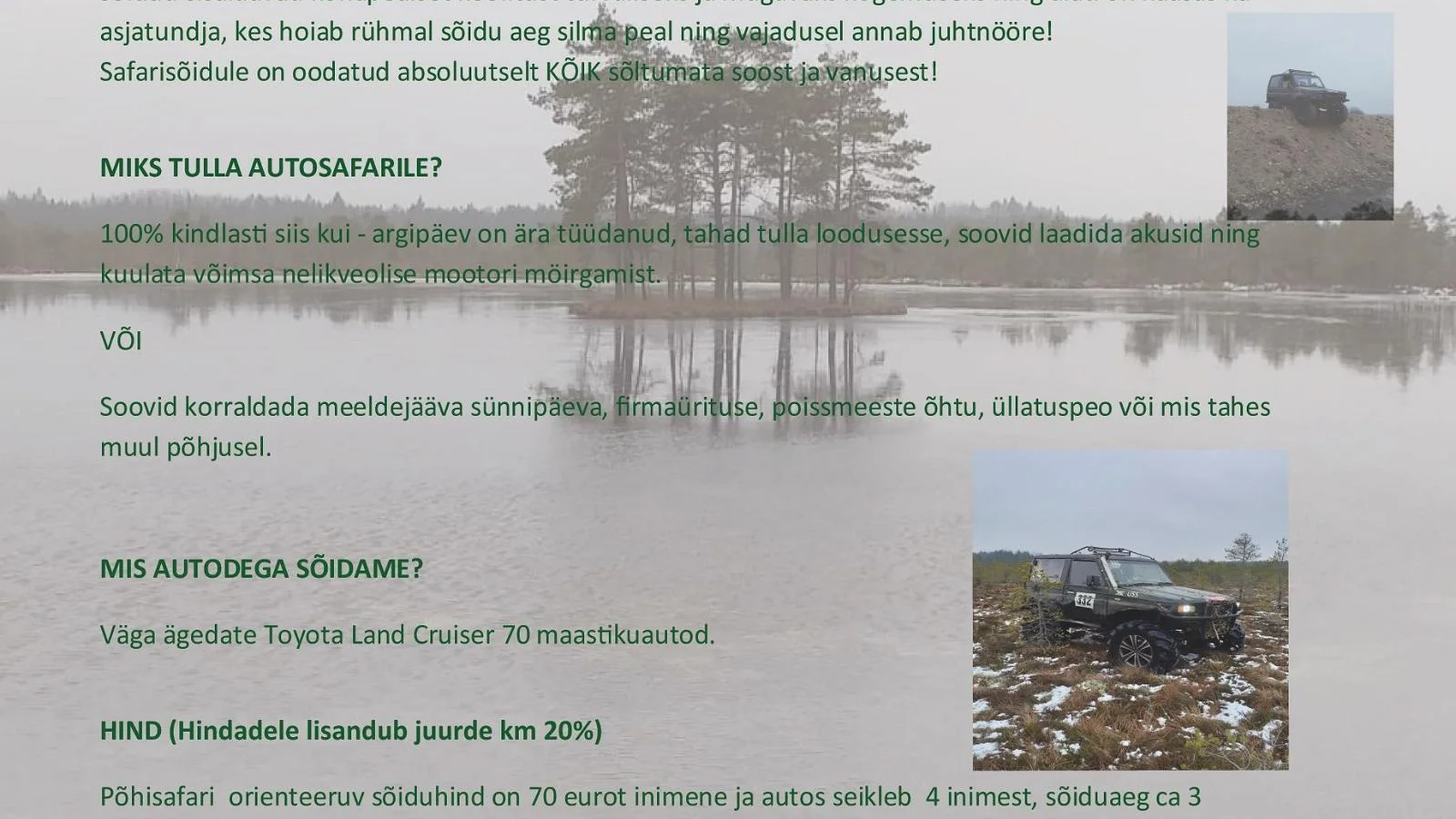 Off-road safari sõit Põhja-Kõrvemaal
